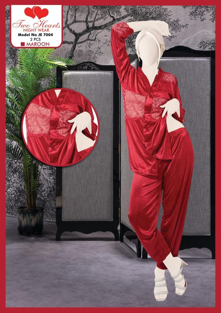 Silk Night Suit Nighty - Basic