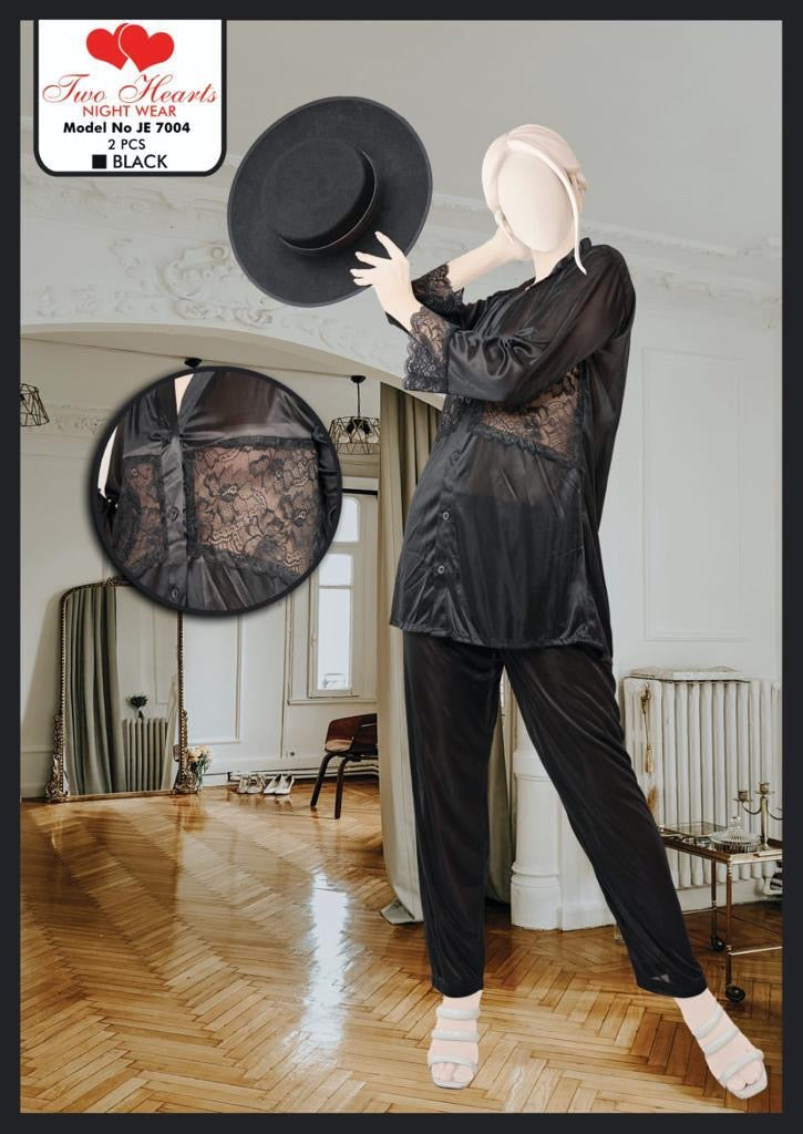 Silk Night Suit Nighty - Basic